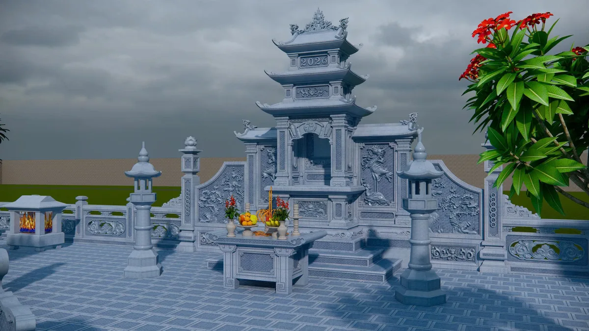 Lăng Cánh 3 Mái Bạt Băm Mâu Cổ